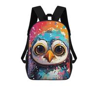 sinyumoney Sac À Dos 17inch Colorful Owl Art Print-8 Sac À Dos Scolaire Imprimé En 3D Pour Garçons Et Filles, Sac À Dos Pour Ordinateur Portable Pour Enfants/étudiants/adultes