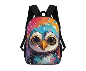 sinyumoney Sac À Dos 17inch Colorful Owl Art Print-8 Sac À Dos Scolaire Imprimé En 3D Pour Garçons Et Filles, Sac À Dos Pour Ordinateur Portable Pour Enfants/étudiants/adultes