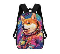 sinyumoney Sac À Dos 17inch Cosmic Canine Explorer-9 Sac À Dos Scolaire Imprimé En 3D Pour Garçons Et Filles, Sac À Dos Pour Ordinateur Portable Pour Enfants/étudiants/adultes