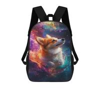 sinyumoney Sac À Dos 17inch Cosmic Corgi Adventure-8 Sac À Dos Scolaire Imprimé En 3D Pour Garçons Et Filles, Sac À Dos Pour Ordinateur Portable Pour Enfants/étudiants/adultes