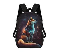 sinyumoney Sac À Dos 17inch Cosmic Fox Art Print Sac À Dos Scolaire Imprimé En 3D Pour Garçons Et Filles, Sac À Dos Pour Ordinateur Portable Pour Enfants/étudiants/adultes
