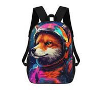 sinyumoney Sac À Dos 17inch Cosmic Fox Explorer-17 Sac À Dos Scolaire Imprimé En 3D Pour Garçons Et Filles, Sac À Dos Pour Ordinateur Portable Pour Enfants/étudiants/adultes