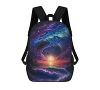 sinyumoney Sac À Dos 17inch Cosmic Ocean Sunset Sac À Dos Scolaire Imprimé En 3D Pour Garçons Et Filles, Sac À Dos Pour Ordinateur Portable Pour Enfants/étudiants/adultes