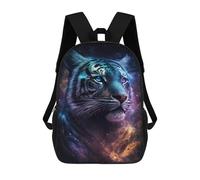 sinyumoney Sac À Dos 17inch Cosmic Tiger Portrait-8 Sac À Dos Scolaire Imprimé En 3D Pour Garçons Et Filles, Sac À Dos Pour Ordinateur Portable Pour Enfants/étudiants/adultes