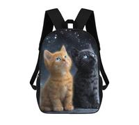 sinyumoney Sac À Dos 17inch Cute Kitten Duo Sac À Dos Scolaire Imprimé En 3D Pour Garçons Et Filles, Sac À Dos Pour Ordinateur Portable Pour Enfants/étudiants/adultes