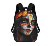 sinyumoney Sac À Dos 17inch Day of The Dead Sugar Skull Sac À Dos Scolaire Imprimé En 3D Pour Garçons Et Filles, Sac À Dos Pour Ordinateur Portable Pour Enfants/étudiants/adultes