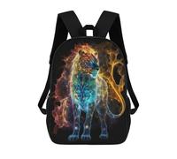 sinyumoney Sac À Dos 17inch Enchanted Lion Art Print Sac À Dos Scolaire Imprimé En 3D Pour Garçons Et Filles, Sac À Dos Pour Ordinateur Portable Pour Enfants/étudiants/adultes