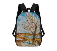 sinyumoney Sac À Dos 17inch First Winter Day Sac À Dos Scolaire Imprimé En 3D Pour Garçons Et Filles, Sac À Dos Pour Ordinateur Portable Pour Enfants/étudiants/adultes