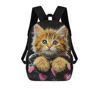 sinyumoney Sac À Dos 17inch Fluffy Kitten Blanket Sac À Dos Scolaire Imprimé En 3D Pour Garçons Et Filles, Sac À Dos Pour Ordinateur Portable Pour Enfants/étudiants/adultes