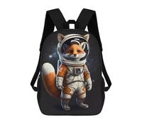 sinyumoney Sac À Dos 17inch Fox Astronaut Space Suit Sac À Dos Scolaire Imprimé En 3D Pour Garçons Et Filles, Sac À Dos Pour Ordinateur Portable Pour Enfants/étudiants/adultes