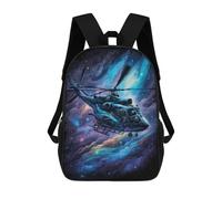 sinyumoney Sac À Dos 17inch Galactic Helicopter Adventure -6 Sac À Dos Scolaire Imprimé En 3D Pour Garçons Et Filles, Sac À Dos Pour Ordinateur Portable Pour Enfants/étudiants/adultes