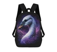 sinyumoney Sac À Dos 17inch Galactic Swan Art Print Sac À Dos Scolaire Imprimé En 3D Pour Garçons Et Filles, Sac À Dos Pour Ordinateur Portable Pour Enfants/étudiants/adultes