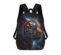 sinyumoney Sac À Dos 17inch Galactic Tiger Portrait-25 Sac À Dos Scolaire Imprimé En 3D Pour Garçons Et Filles, Sac À Dos Pour Ordinateur Portable Pour Enfants/étudiants/adultes