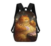 sinyumoney Sac À Dos 17inch Golden Cat Playing Cards Sac À Dos Scolaire Imprimé En 3D Pour Garçons Et Filles, Sac À Dos Pour Ordinateur Portable Pour Enfants/étudiants/adultes