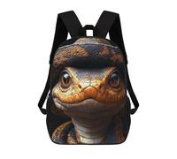 sinyumoney Sac À Dos 17inch Golden Lizard with Hat Sac À Dos Scolaire Imprimé En 3D Pour Garçons Et Filles, Sac À Dos Pour Ordinateur Portable Pour Enfants/étudiants/adultes