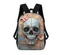 sinyumoney Sac À Dos 17inch Gothic Skull Wall Art Decor-3 Sac À Dos Scolaire Imprimé En 3D Pour Garçons Et Filles, Sac À Dos Pour Ordinateur Portable Pour Enfants/étudiants/adultes