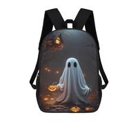 sinyumoney Sac À Dos 17inch Halloween Ghost with Lanterns Sac À Dos Scolaire Imprimé En 3D Pour Garçons Et Filles, Sac À Dos Pour Ordinateur Portable Pour Enfants/étudiants/adultes