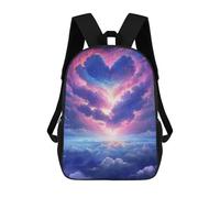 sinyumoney Sac À Dos 17inch Heart-Shaped Clouds in The Sky Sac À Dos Scolaire Imprimé En 3D Pour Garçons Et Filles, Sac À Dos Pour Ordinateur Portable Pour Enfants/étudiants/adultes