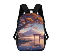 sinyumoney Sac À Dos 17inch Japanese Autumn Landscape with Torii Gate Sac À Dos Scolaire Imprimé En 3D Pour Garçons Et Filles, Sac À Dos Pour Ordinateur Portable Pour Enfants/étudiants/adultes