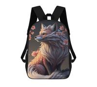 sinyumoney Sac À Dos 17inch Kitsune Fox Japanese Style Sac À Dos Scolaire Imprimé En 3D Pour Garçons Et Filles, Sac À Dos Pour Ordinateur Portable Pour Enfants/étudiants/adultes