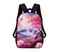 sinyumoney Sac À Dos 17inch Light Blue Pink World Sac À Dos Scolaire Imprimé En 3D Pour Garçons Et Filles, Sac À Dos Pour Ordinateur Portable Pour Enfants/étudiants/adultes