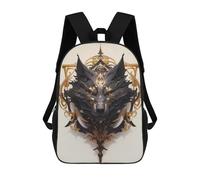 sinyumoney Sac À Dos 17inch Lord Black Wolf Head Sac À Dos Scolaire Imprimé En 3D Pour Garçons Et Filles, Sac À Dos Pour Ordinateur Portable Pour Enfants/étudiants/adultes
