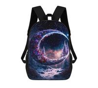 sinyumoney Sac À Dos 17inch Magical Winter Moon Scene Sac À Dos Scolaire Imprimé En 3D Pour Garçons Et Filles, Sac À Dos Pour Ordinateur Portable Pour Enfants/étudiants/adultes