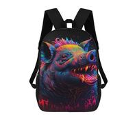 sinyumoney Sac À Dos 17inch Neon Boar Art Print Sac À Dos Scolaire Imprimé En 3D Pour Garçons Et Filles, Sac À Dos Pour Ordinateur Portable Pour Enfants/étudiants/adultes