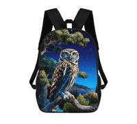 sinyumoney Sac À Dos 17inch Night Owl Perch Sac À Dos Scolaire Imprimé En 3D Pour Garçons Et Filles, Sac À Dos Pour Ordinateur Portable Pour Enfants/étudiants/adultes