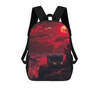 sinyumoney Sac À Dos 17inch Red Sunset Camper Adventure Sac À Dos Scolaire Imprimé En 3D Pour Garçons Et Filles, Sac À Dos Pour Ordinateur Portable Pour Enfants/étudiants/adultes