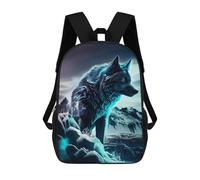 sinyumoney Sac À Dos 17inch Snow Wolf Fantasy Artwork Sac À Dos Scolaire Imprimé En 3D Pour Garçons Et Filles, Sac À Dos Pour Ordinateur Portable Pour Enfants/étudiants/adultes