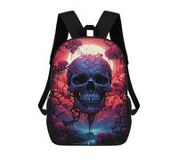 sinyumoney Sac À Dos 17inch Spooky Skull Forest Sac À Dos Scolaire Imprimé En 3D Pour Garçons Et Filles, Sac À Dos Pour Ordinateur Portable Pour Enfants/étudiants/adultes