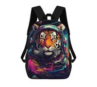 sinyumoney Sac À Dos 17inch Tiger Astronaut Space Artwork Sac À Dos Scolaire Imprimé En 3D Pour Garçons Et Filles, Sac À Dos Pour Ordinateur Portable Pour Enfants/étudiants/adultes