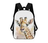 sinyumoney Sac À Dos 3D Amusant Et Cool Pour Adolescents (garçons Et Filles) Baby Giraffe Watercolor Sac À Dos Imprimé 3D Pour Enfants, Sac D'école Primaire 17inch