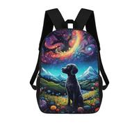 sinyumoney Sac À Dos 3D Amusant Et Cool Pour Adolescents (garçons Et Filles) Celestial Dog Sac À Dos Imprimé 3D Pour Enfants, Sac D'école Primaire 17inch