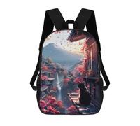 sinyumoney Sac À Dos 3D Amusant Et Cool Pour Adolescents (garçons Et Filles) Cute Cat Serenity Scenery Sac À Dos Imprimé 3D Pour Enfants, Sac D'école Primaire 17inch