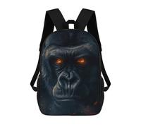 sinyumoney Sac À Dos 3D Amusant Et Cool Pour Adolescents (garçons Et Filles) Fantasy Gorilla Glowing Sac À Dos Imprimé 3D Pour Enfants, Sac D'école Primaire 17inch