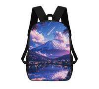 sinyumoney Sac À Dos 3D Amusant Et Cool Pour Adolescents (garçons Et Filles) Fuji Mountain Stars Scene Sac À Dos Imprimé 3D Pour Enfants, Sac D'école Primaire 17inch