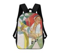 sinyumoney Sac À Dos 3D Amusant Et Cool Pour Adolescents (garçons Et Filles) Ice Cream Sac À Dos Imprimé 3D Pour Enfants, Sac D'école Primaire 17inch