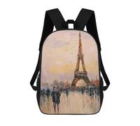 sinyumoney Sac À Dos 3D Amusant Et Cool Pour Adolescents (garçons Et Filles) In Paris Sac À Dos Imprimé 3D Pour Enfants, Sac D'école Primaire 17inch