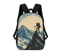 sinyumoney Sac À Dos 3D Amusant Et Cool Pour Adolescents (garçons Et Filles) Mountain Climbing Snowy Sac À Dos Imprimé 3D Pour Enfants, Sac D'école Primaire 17inch