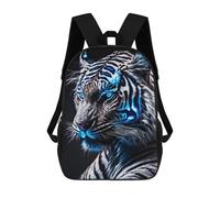 sinyumoney Sac À Dos 3D Amusant Et Cool Pour Adolescents (garçons Et Filles) Portrait of White Tiger Sac À Dos Imprimé 3D Pour Enfants, Sac D'école Primaire 17inch
