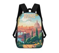 sinyumoney Sac À Dos 3D Amusant Et Cool Pour Adolescents (garçons Et Filles) Rome Italy Sac À Dos Imprimé 3D Pour Enfants, Sac D'école Primaire 17inch
