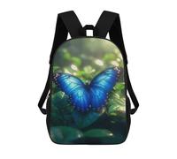 sinyumoney Sac À Dos 3D Amusant Et Cool Pour Adolescents (garçons Et Filles) Tropical Rainforest Blue Morpho Butterfly Sac À Dos Imprimé 3D Pour Enfants, Sac D'école Primaire 17inch