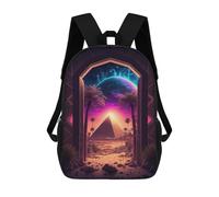 sinyumoney Sac À Dos 3D An Ancient Retro Pyramid Sac D'école Pour Garçons, Sac À Livres, Sac À Dos Tendance Pour Ordinateur Portable, Sac À Dos Pour Garçons Et Filles 17inch