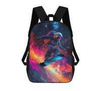sinyumoney Sac À Dos 3D Astronaut Snowboarding in Space Sac D'école Pour Garçons, Sac À Livres, Sac À Dos Tendance Pour Ordinateur Portable, Sac À Dos Pour Garçons Et Filles 17inch