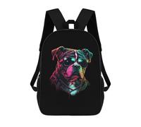 sinyumoney Sac À Dos 3D Boxer Dog Sac D'école Pour Garçons, Sac À Livres, Sac À Dos Tendance Pour Ordinateur Portable, Sac À Dos Pour Garçons Et Filles 17inch