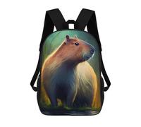 sinyumoney Sac À Dos 3D Capybara Water Animal Sac D'école Pour Garçons, Sac À Livres, Sac À Dos Tendance Pour Ordinateur Portable, Sac À Dos Pour Garçons Et Filles 17inch