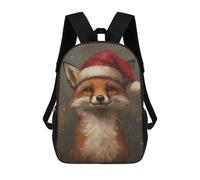 sinyumoney Sac À Dos 3D Christmas Fox Sac D'école Pour Garçons, Sac À Livres, Sac À Dos Tendance Pour Ordinateur Portable, Sac À Dos Pour Garçons Et Filles 17inch