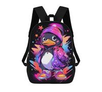 sinyumoney Sac À Dos 3D Cool Colorful Penguin Sac D'école Pour Garçons, Sac À Livres, Sac À Dos Tendance Pour Ordinateur Portable, Sac À Dos Pour Garçons Et Filles 17inch